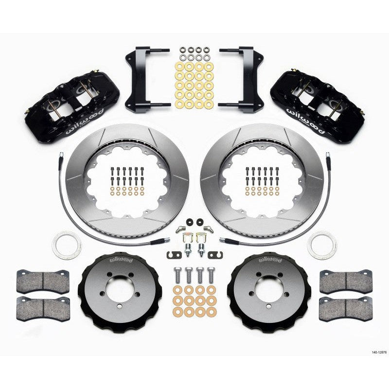 Wilwood AERO6 Front Hat Kit 14.00 1999-2012 Subaru WRX w/Lines