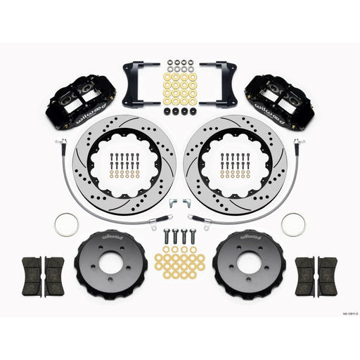 Wilwood Narrow Superlite 6R Front Hat Kit 14.00in Drilled 2005-Up Mazda Miata w/ Lines