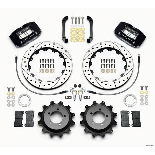 Wilwood Dynapro Radial Rear Kit 12.88in Drilled 2006-2007 Subaru WRX w/Lines