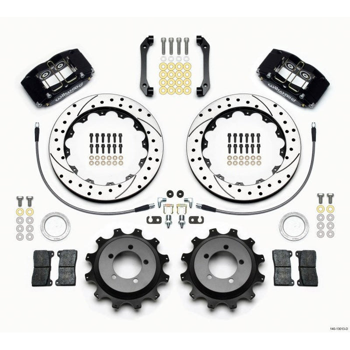 Wilwood Dynapro Radial Rear Kit 12.88in Drilled 2006-2007 Subaru WRX w/Lines