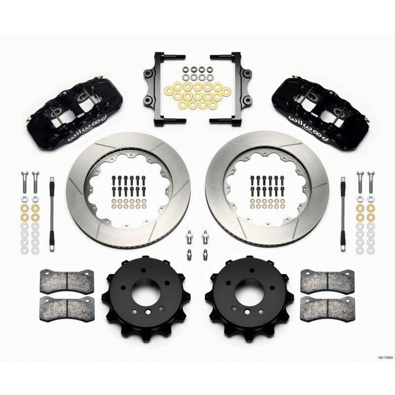 Wilwood AERO4 Rear Kit 14.00 2007-2011 BMW E90 Series w/Lines