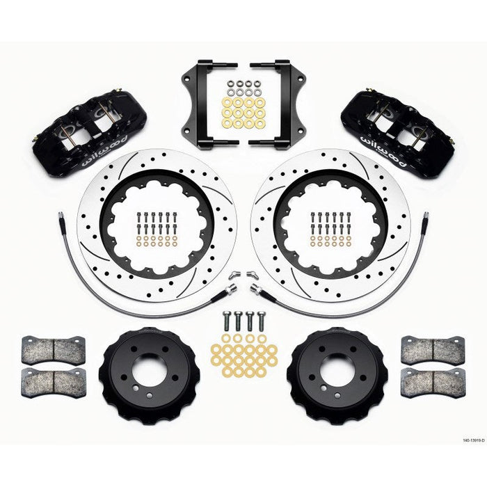 Wilwood AERO6 Front Hat Kit 15.00 Drilled 2007-2011 BMW E90 Series w/Lines