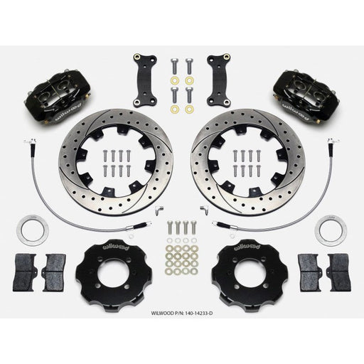 Wilwood Forged Dynalite Front Hat Kit 12.19in Drilled 2016-Up Mazda MX5 Miata w/ Lines