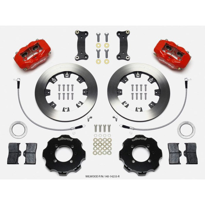 Wilwood Forged Dynalite Front Hat Kit 12.19in Red 2016-Up Mazda MX5 Miata w/ Lines