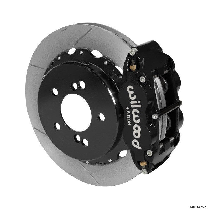 Wilwood Narrow Superlite 4R Rear Kit 12.88in Slotted Black 00-06 BMW M3 E46