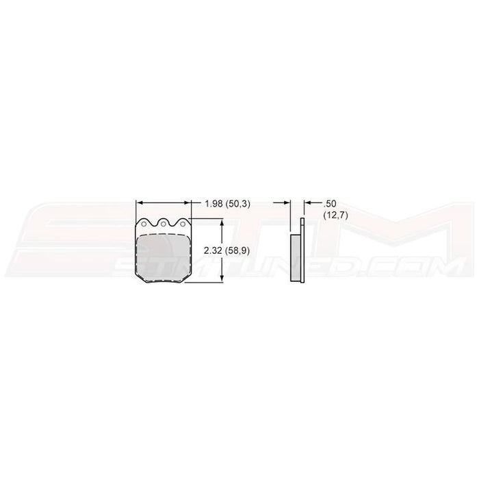 STM Tuned Wilwood Brake Pads BP-10 for Rear Drag Brake Kit (150-9764K)