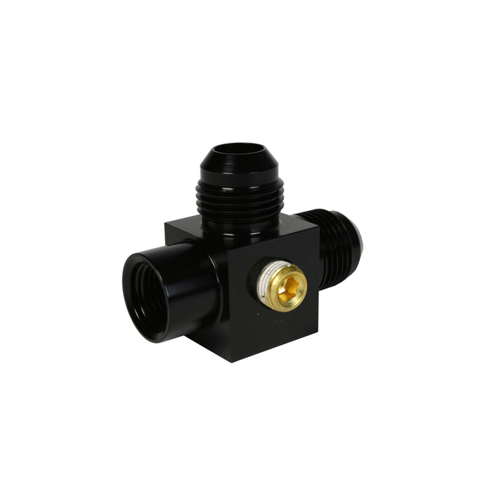 Aeromotive 2x Male AN-08 x ORB-06 Port Tee with Gauge Port