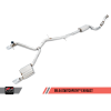 AWE Tuning Audi B9 A4 SwitchPath Exhaust Dual Outlet - Chrome Silver Tips (Includes DP and Remote)