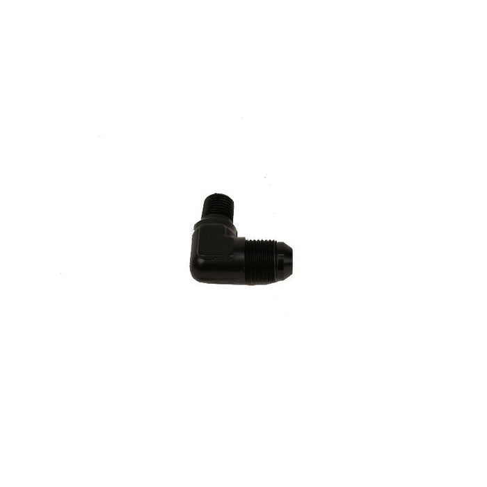 Aeromotive 1/4'-MNPT to AN-08 Elbow Fitting, 90-Deg, Black