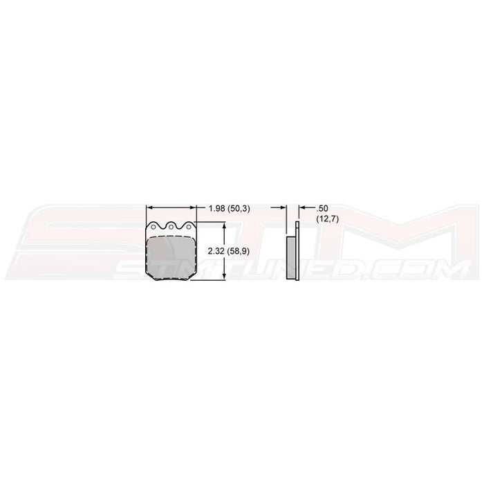 STM Tuned Wilwood Brake Pads PolyMatrix E for Rear Drag Brake Kit (15E-9820K)