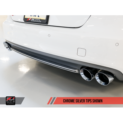 AWE Tuning Audi C7 / C7.5 S6 4.0T Touring Edition Exhaust - Polished Silver Tips