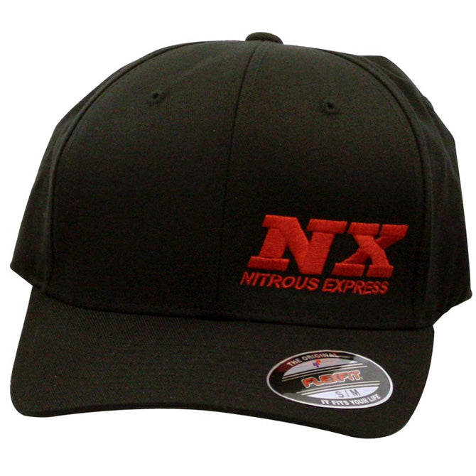 Nitrous Express NX Black Flexfit Cap (S/M Red Stitching)