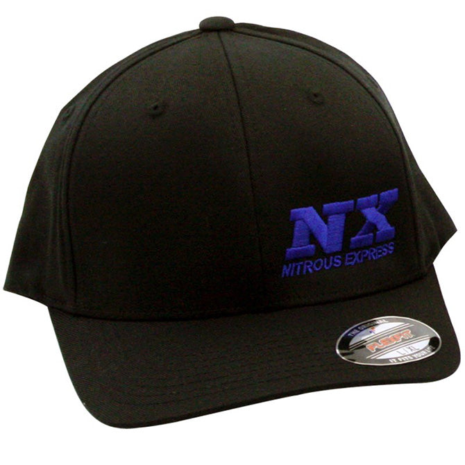 Nitrous Express NX Black Flexfit Cap (L/Xl Blue Stitching)