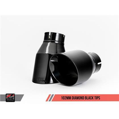 AWE Tuning BMW F3X 340i Touring Edition Axle-Back Exhaust - Diamond Black Tips (90mm)