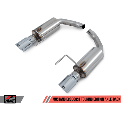 AWE Tuning S550 Mustang EcoBoost Axle-back Exhaust - Touring Edition (Diamond Black Tips)