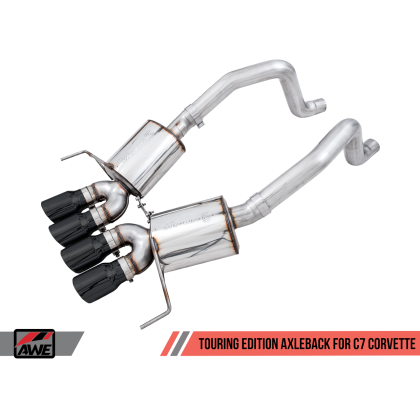 AWE Tuning 14-19 Chevy Corvette C7 Z06/ZR1 (w/o AFM) Touring Edition Axle-Back Exhaust w/Black Tips