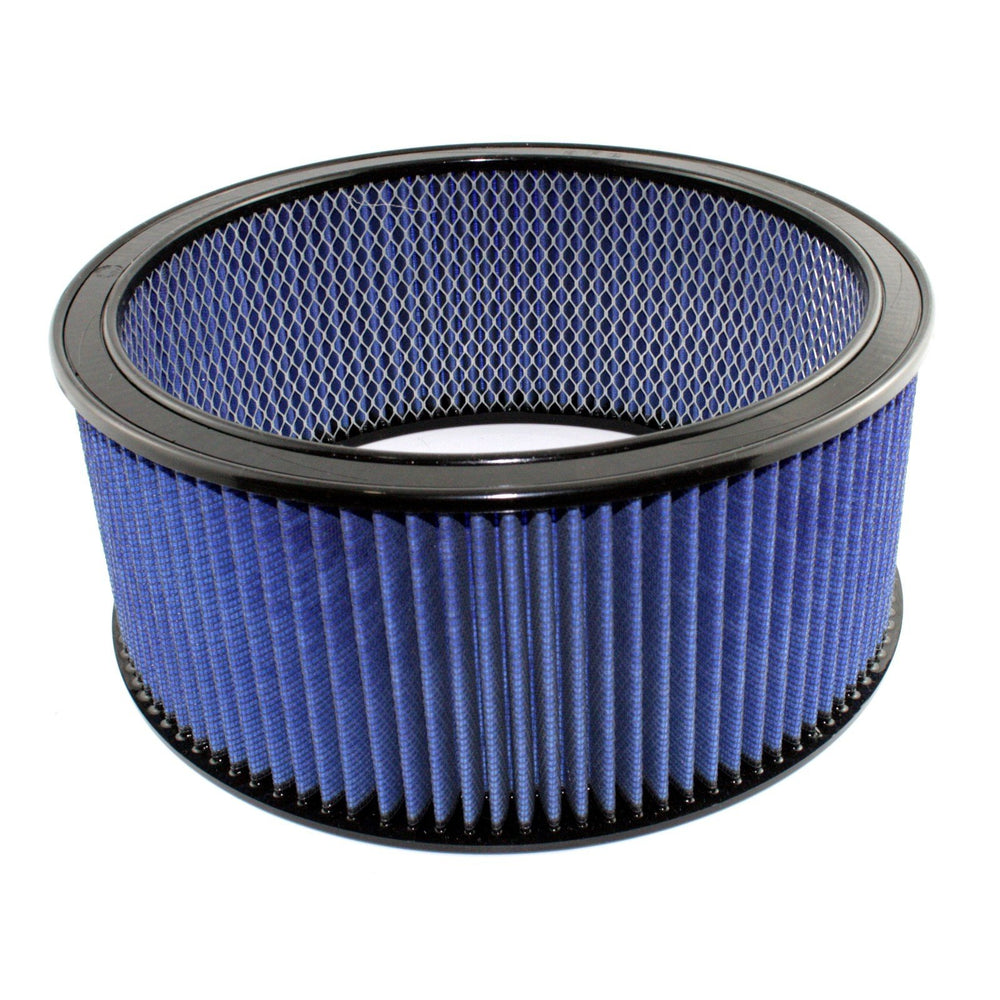 aFe Power Magnum Flow Round Racing Air Filter w/ Pro 5R Media 14 IN OD x 12 IN ID x 6 IN H w/ Expanded Metal