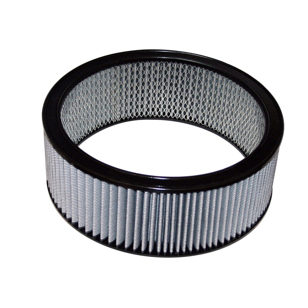 aFe Power Magnum Flow Round Racing Air Filter w/ Pro DRY S Media 14 IN OD x 12 IN ID x 3 IN H w/ Expanded Metal