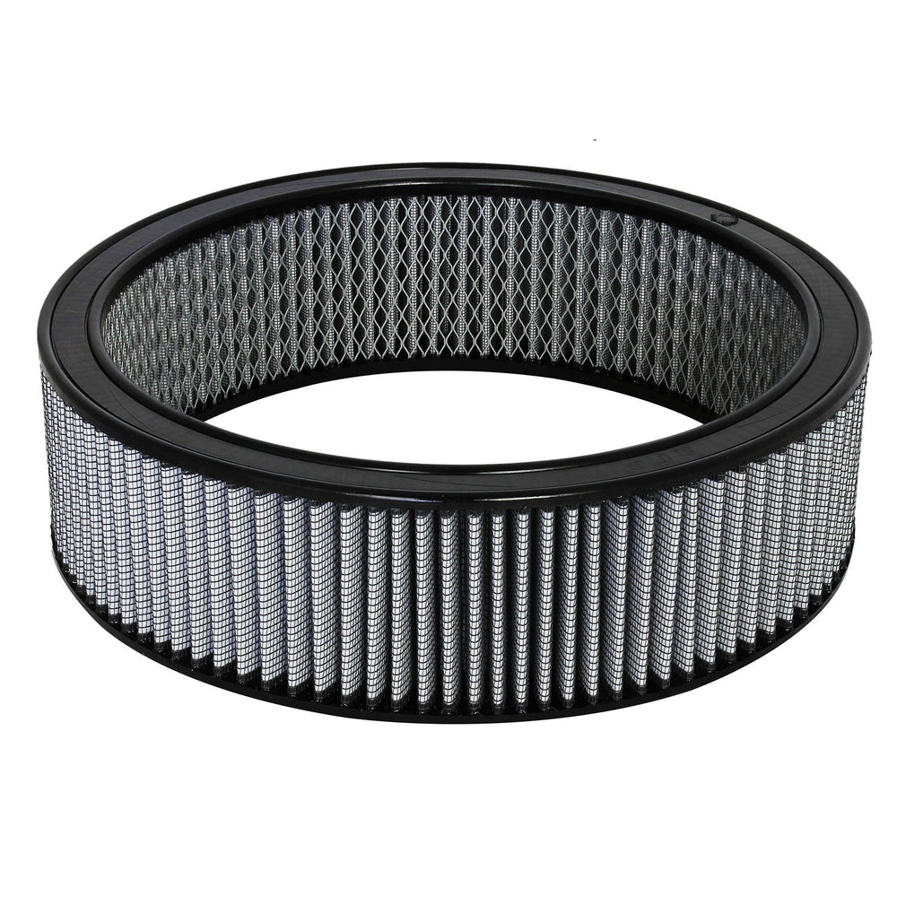 aFe Power Magnum Flow Round Racing Air Filter w/ Pro DRY S Media 14 IN OD x 12 IN ID x 4 IN H w/ Expanded Metal