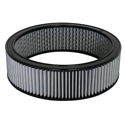 aFe Power Magnum Flow Round Racing Air Filter w/ Pro DRY S Media 14 IN OD x 12 IN ID x 4 IN H w/ Expanded Metal