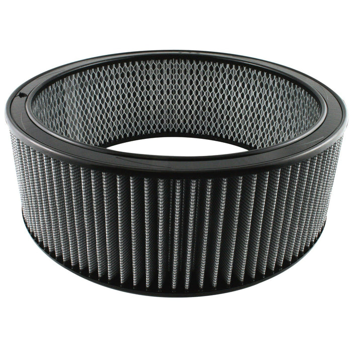 aFe Power Magnum Flow Round Racing Air Filter w/ Pro DRY S Media 14 IN OD x 12 IN ID x 5 IN H w/ Expanded Metal
