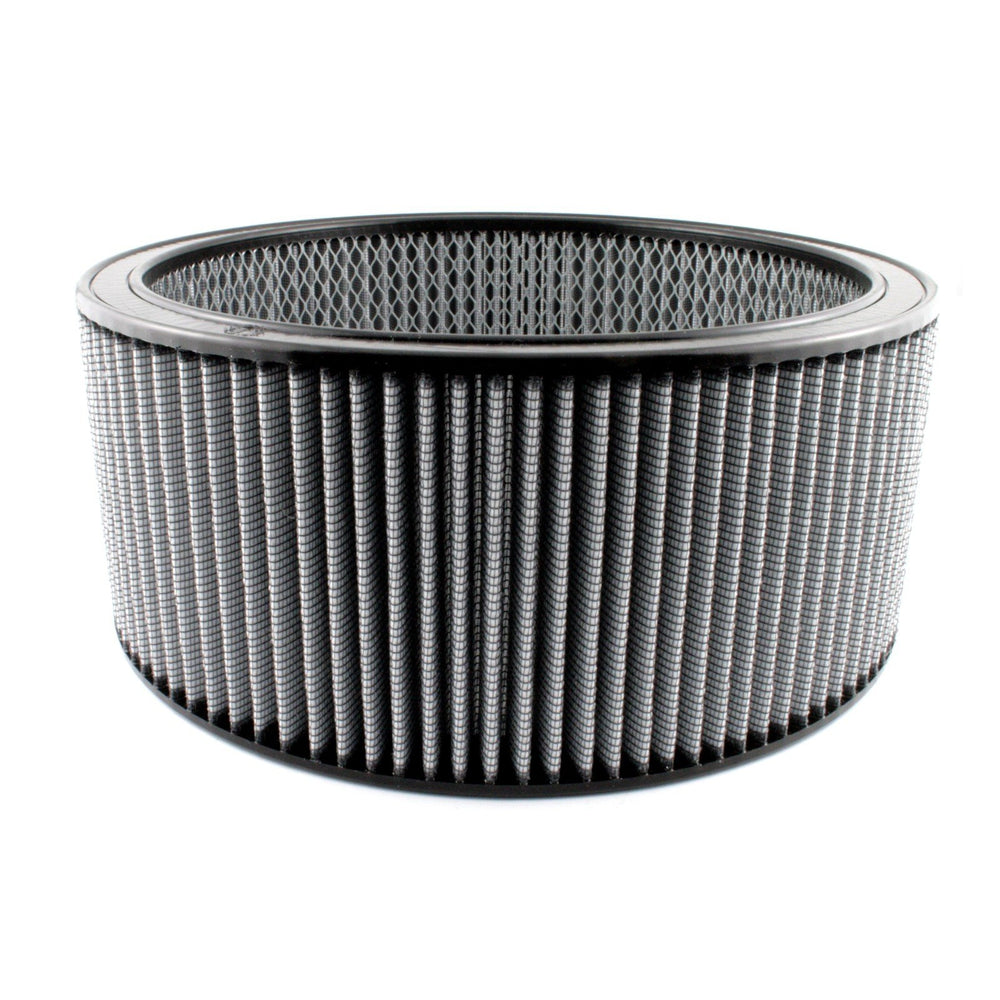 aFe Power Magnum Flow Round Racing Air Filter w/ Pro DRY S Media 14 IN OD x 12 IN ID x 6 IN H w/ Expanded Metal