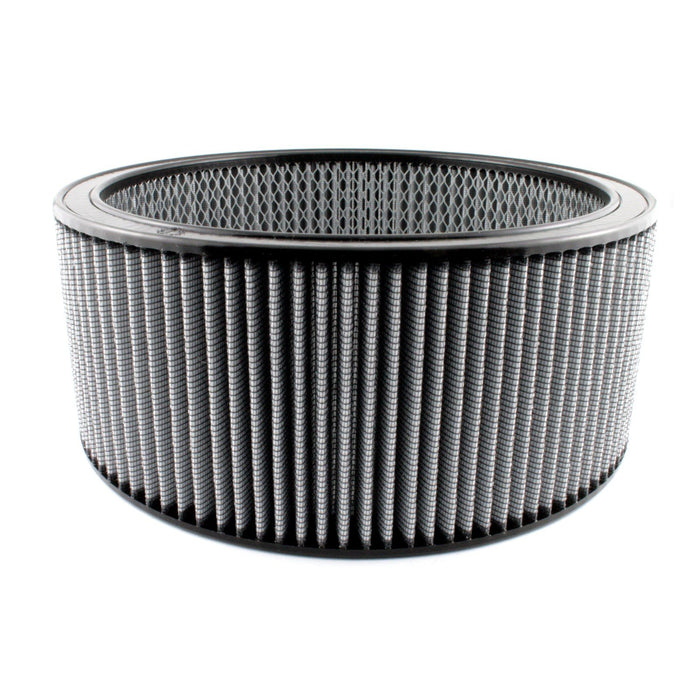 aFe Power Magnum Flow Round Racing Air Filter w/ Pro DRY S Media 14 IN OD x 12 IN ID x 6 IN H w/ Expanded Metal