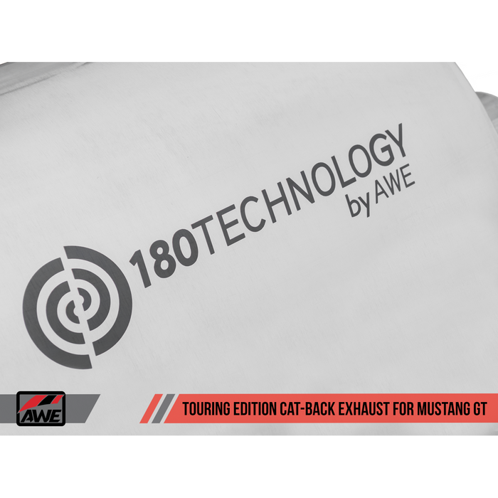 AWE Tuning S550 Mustang GT Cat-back Exhaust - Track Edition (Diamond Black Tips)