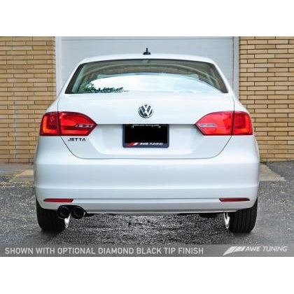 AWE Tuning MK6 Jetta TDI Touring Edition Exhaust - Diamond Black Tips