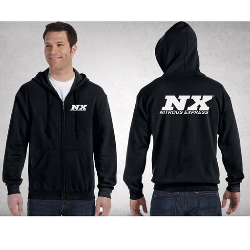 Nitrous Express NX Black Zip Up Hoodie/Jacket W/ White Logo