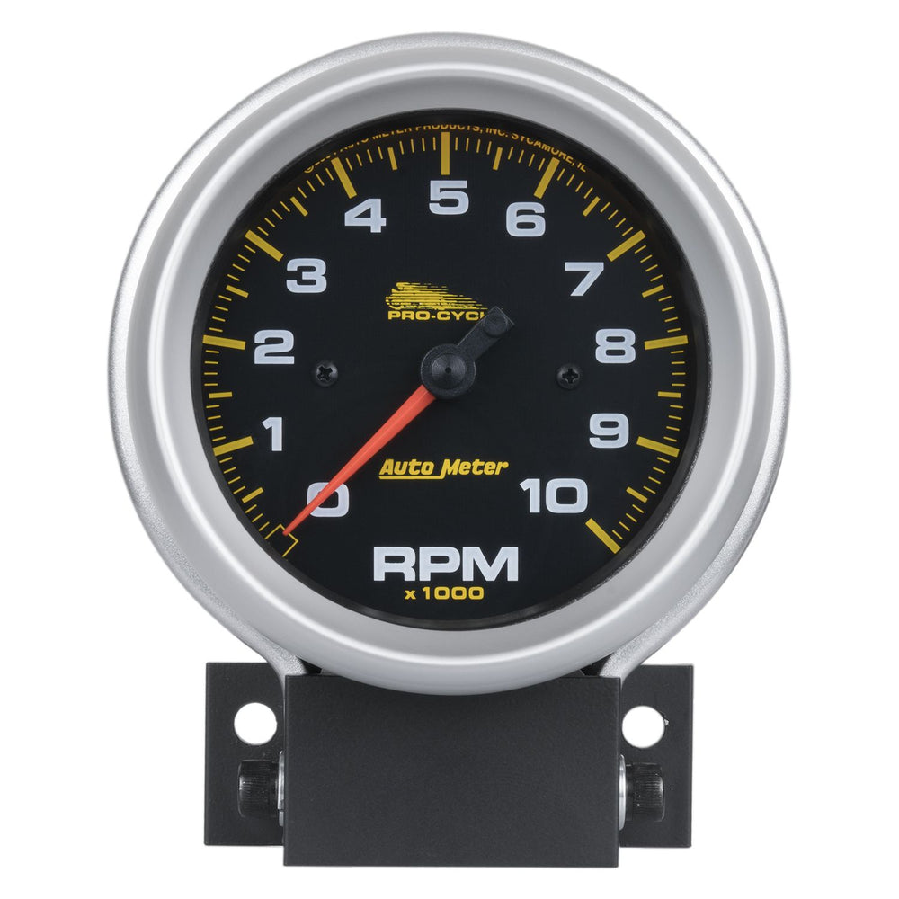 AutoMeter Pro-Cycle Gauge Tach 3 3/4in 10K Rpm 2 & 4 Cylinder Black Pro-Cycle