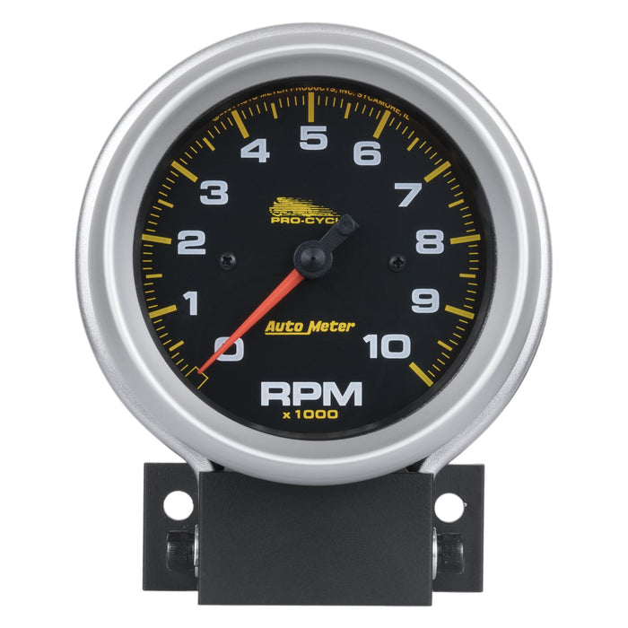 AutoMeter Pro-Cycle Gauge Tach 3 3/4in 10K Rpm 2 & 4 Cylinder Black Pro-Cycle