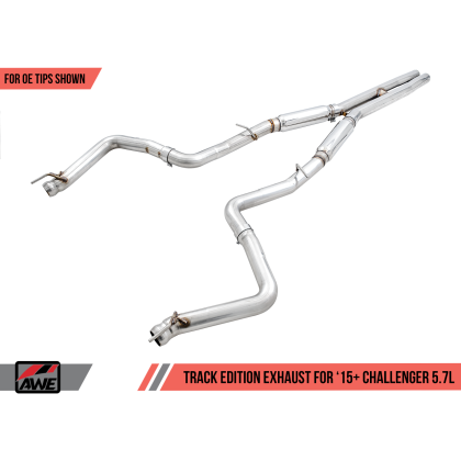 AWE Tuning 2017+ Dodge Challenger 5.7L Track Edition Exhaust - Stock Tips
