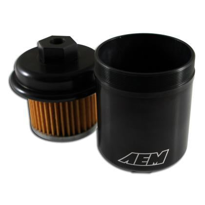 AEM High Volume Fuel Filter Black Acura & Honda