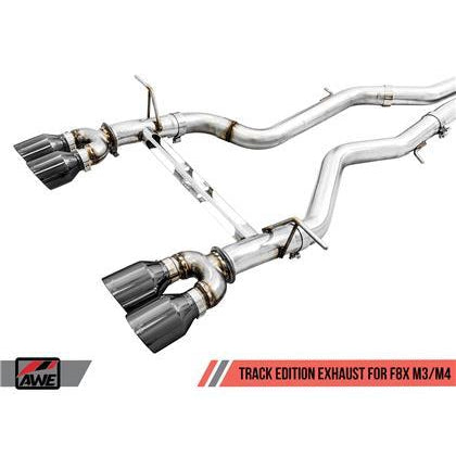 AWE Tuning BMW F8X M3/M4 Non-Resonated Track Edition Exhaust - Diamond Black Tips (102mm)