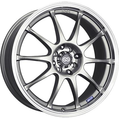 Enkei J10 16x7 5x112/114.3 38mm Offset 72.62mm Bore Dia Silver w/ Machined Lip Wheel