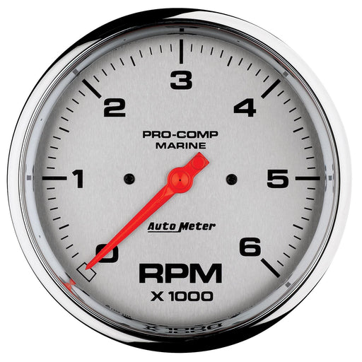 AutoMeter 5" In-Dash Tachometer, 0-6,000rpm, Marine Chrome