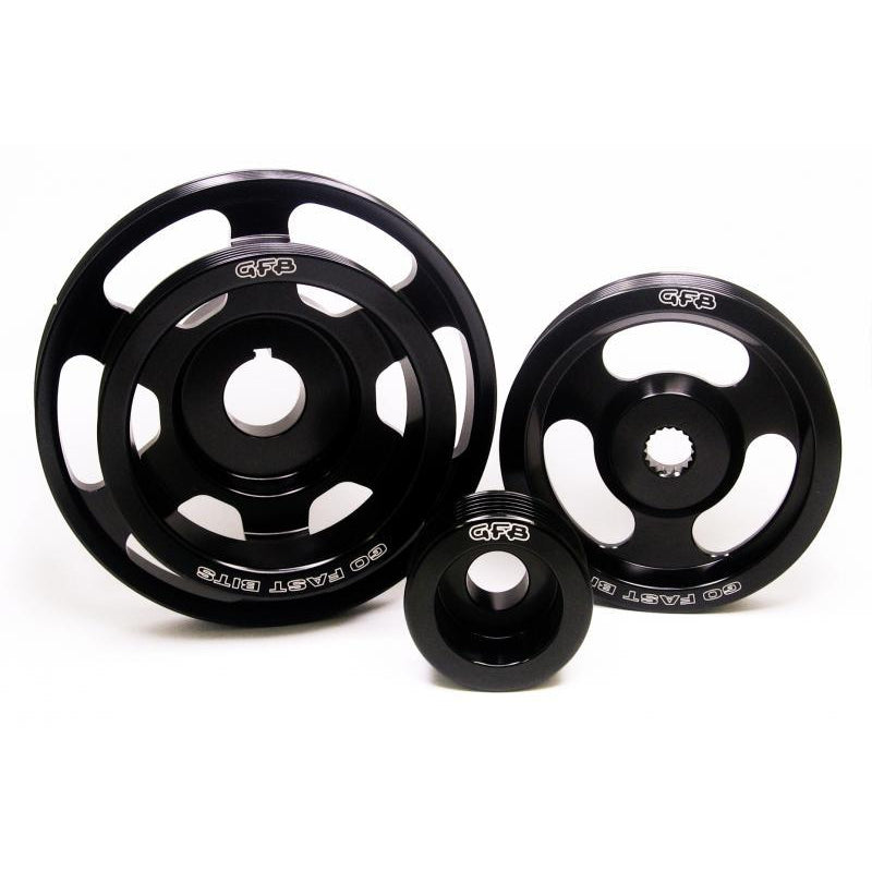 GFB 3-Piece Underdrive Pulley Kit - WRX/STi MY08-on, Liberty GT MY03-on, Forester XT MY09-on-Pulleys-Speed Science