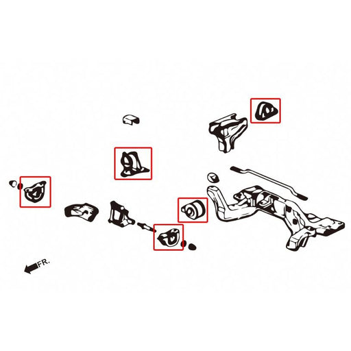Hard Race Engine Mount Set - EG/DC B Series 3 Post-Engine Mounts-Speed Science