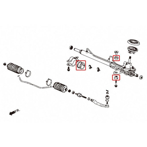 Hard Race Steering Rack Bushes - EK-Steering Rack Bushes-Speed Science