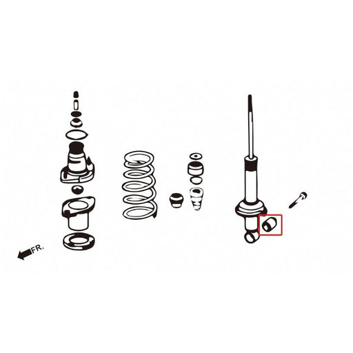 Hard Race Rear Shock Mount Bushes - DC5-Shock Bushes-Speed Science