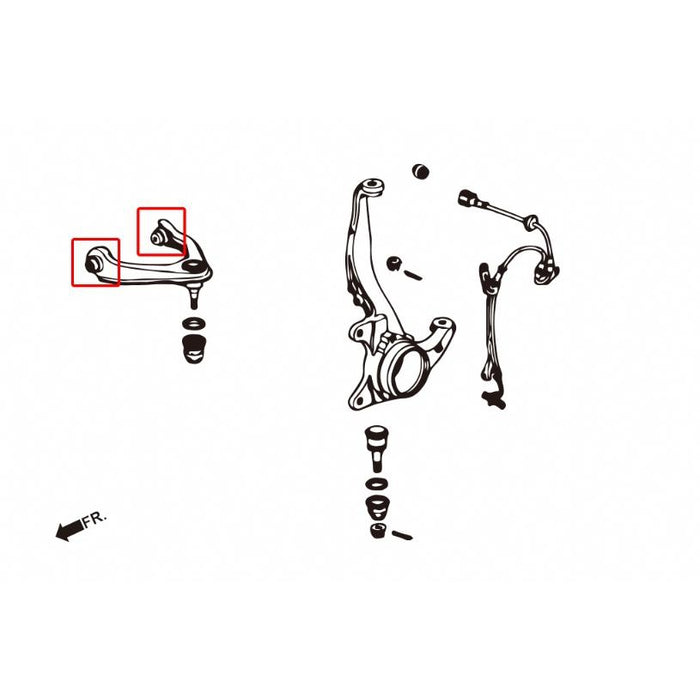 Hard Race Front Upper Control Arm Bushes - EK-Control Arm Bushes-Speed Science