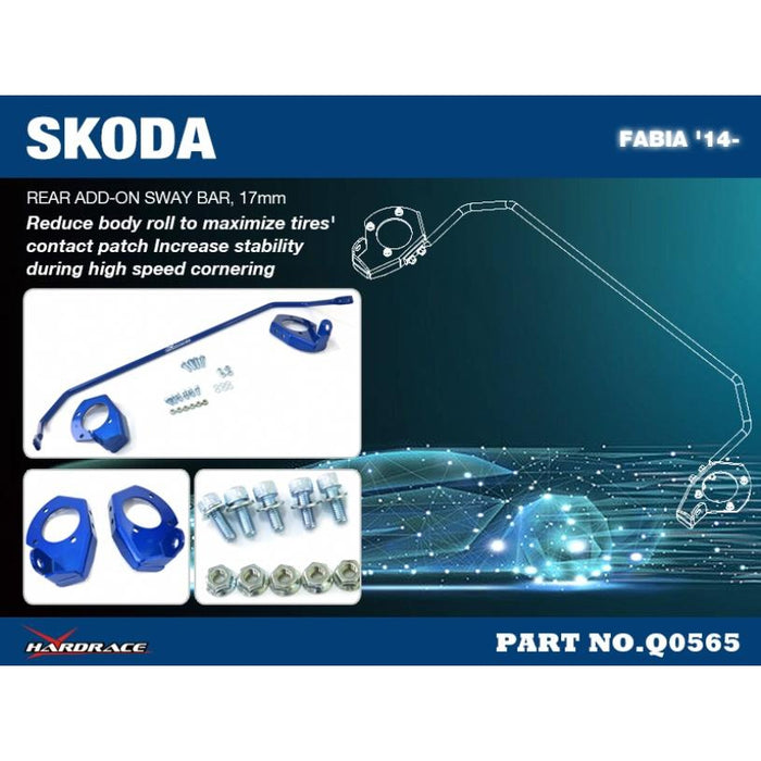 Hardrace Rear Add-On Sway Bar 17Mm V2 Skoda, Fabia, 15-Present