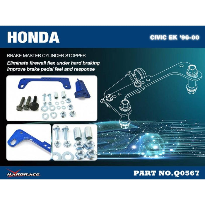 Hardrace Brake Master Cylinder Stopper V2 Honda, Civic, Ek3/4/5/9, Ej6/7/8/9, Em1