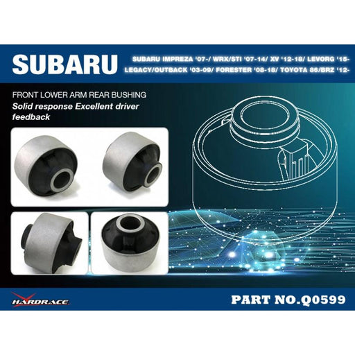 Hardrace Front Lower Arm Bushing Big, Street Version Subaru, Toyota, 86, Brz, Fr-S, Impreza, Legacy, Levorg, Xv, Zc 6,