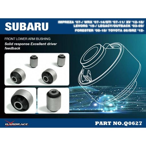 Hardrace Front Lower Arm Bushing Subaru, Toyota, 86, Brz, Fr-S, Impreza, Legacy, Levorg, Xv, Zc 6, Zn6, 14 -,