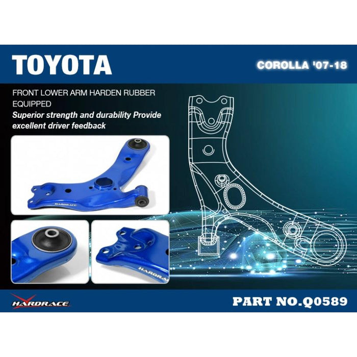 Hardrace Front Lower Arm Toyota, Corolla/Altis/Auris, E140/E150 06-13, E170 13-18