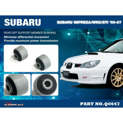Hardrace Rear Diff Support Member Bushing Subaru, Impreza, Sti Gd/Gg 01-06, Wrx Gd/Gg 01-06