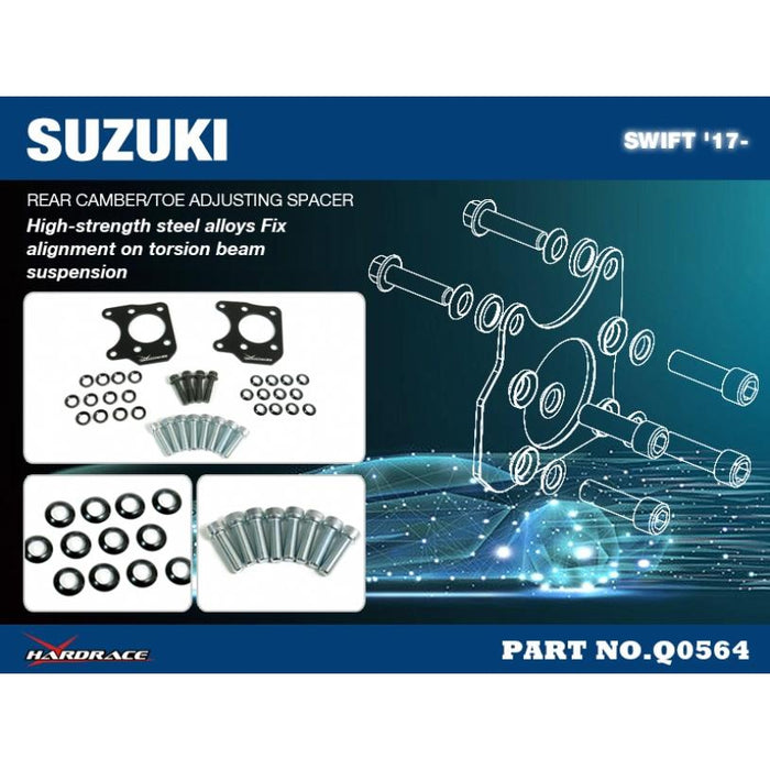 Hardrace Rear Camber/Toe Adjustable Spacer Suzuki, Swift, Sx4, 14-Present, Zc33 17-Present