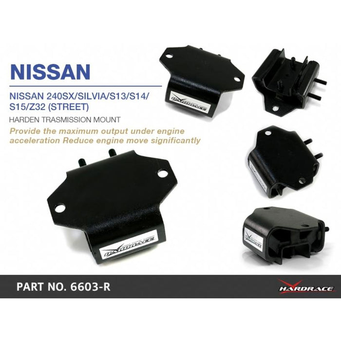 Hardrace Hardened Transmission Mount Nissan, 180SX, Silvia, Fairlady Z, Q45, S13, Y33 97-01, S14/S15, Z32 89-00